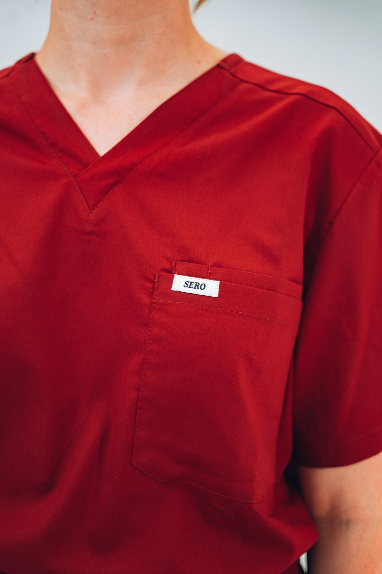 Post-Call Wine Scrub Top Women