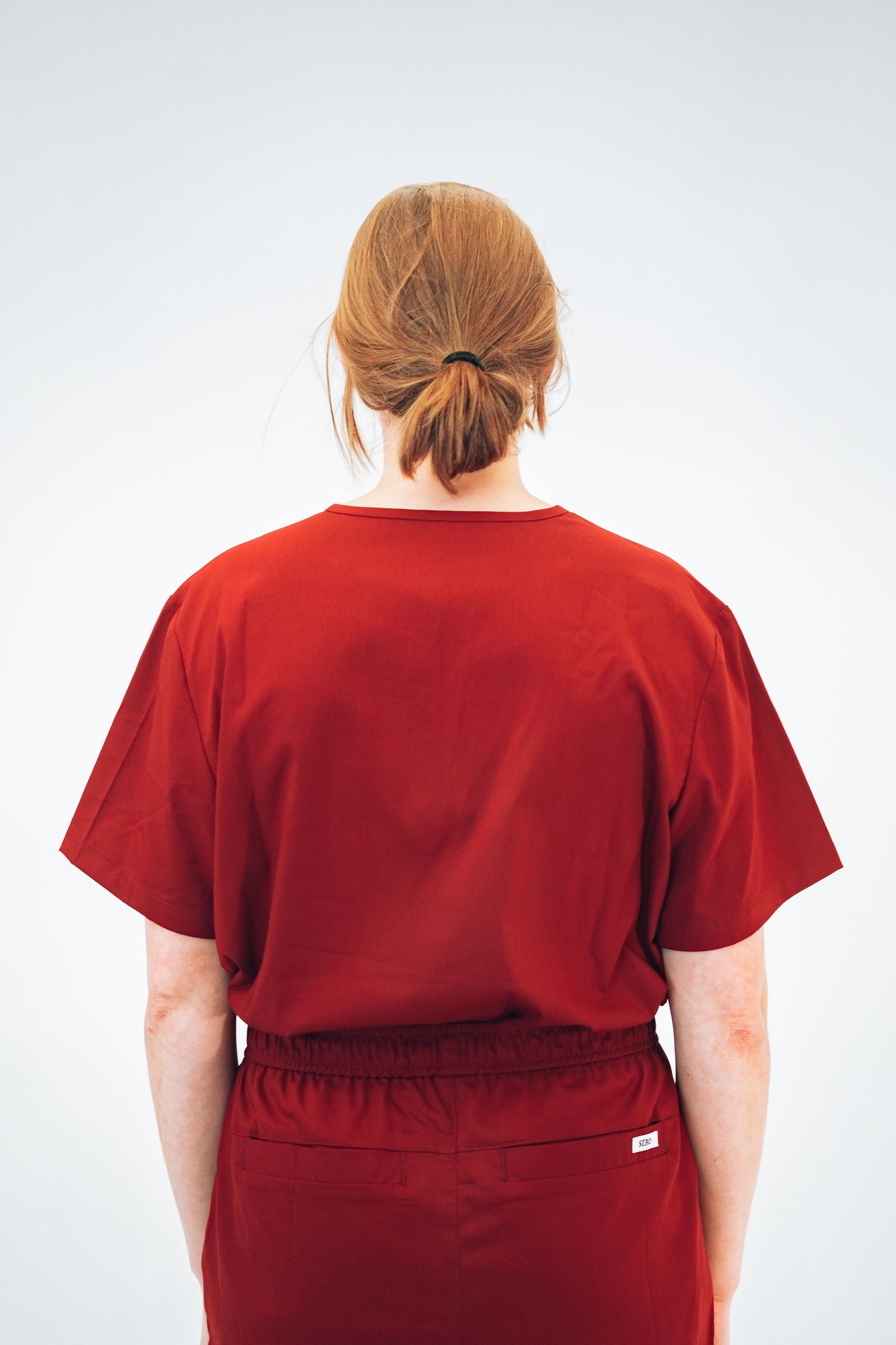 Post-Call Wine Scrub Top Women